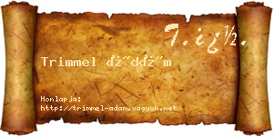 Trimmel Ádám névjegykártya
